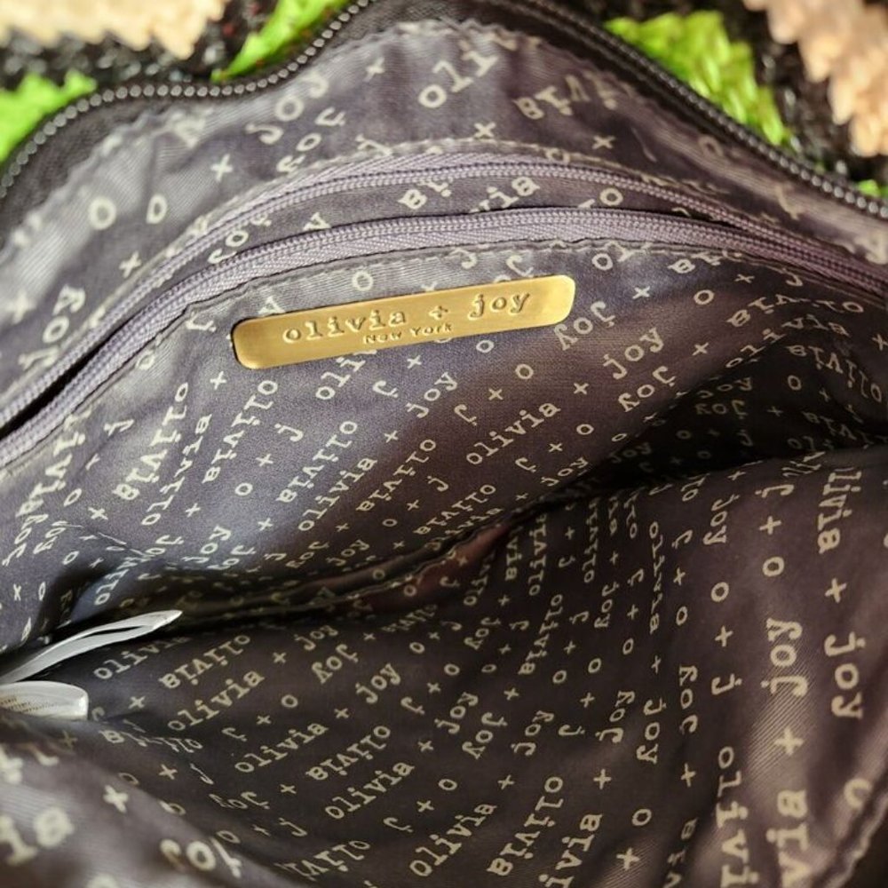 Olivia + Joy New York Knit Chevron Multicolor Purse Crossbody Shoulder Bag - Picture 6 of 6